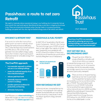Passivhaus: a route to net zero Retrofit
